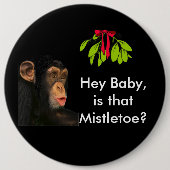 Mistletoe-kerstButton Ronde Button 6,0 Cm (Voorkant)