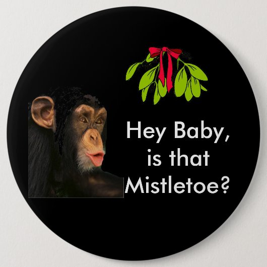 Mistletoe-kerstButton Ronde Button 6,0 Cm (Voorkant)