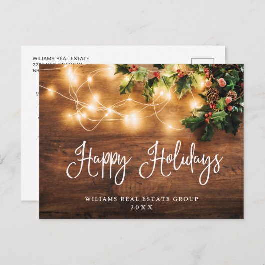 Mistletoe kerstfeestdag bedrijfsmatige groet briefkaart (Voorkant / Achterkant)