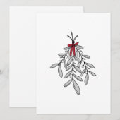 Mistletoe-kerstkaart (Voorkant / Achterkant)