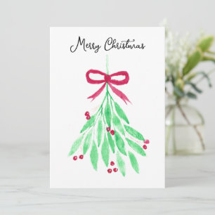 Mistletoe-kerstkaart Feestdagenkaart