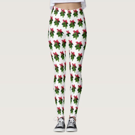 Mistletoe-kerstLeggings Leggings (Voorkant)