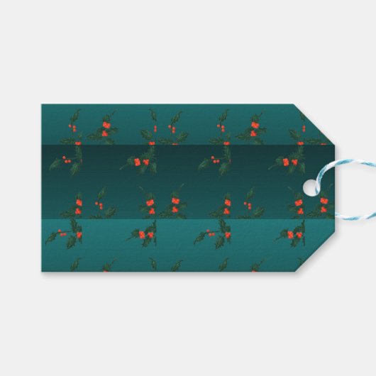 Mistletoe Kerstmis Cadeaulabel (Voorkant (Horizontaal))