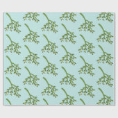Mistletoe Kerstmis Cadeaupapier (Vlak)
