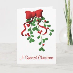 Mistletoe Kerstmis Feestdagen Kaart