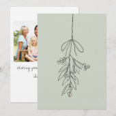 Mistletoe Kerstmis Feestdagenkaart (Voorkant / Achterkant)
