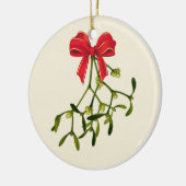 Mistletoe Kerstmis Keramisch Ornament (Links)