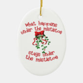 Mistletoe-kerstversiering Keramisch Ornament (Voorkant)