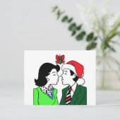 Mistletoe Kiss Briefkaarten (Staand voorkant)