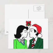 Mistletoe Kiss Briefkaarten (Voorkant / Achterkant)