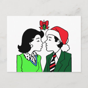 Mistletoe Kiss Briefkaarten