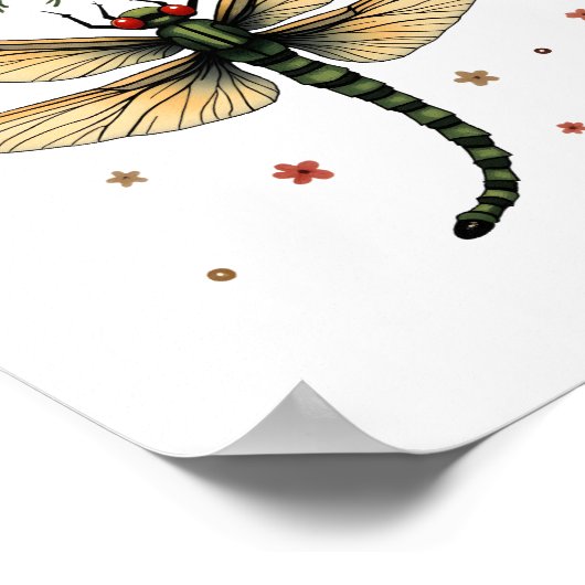 Mistletoe Kiss Dragonfly Poster (Hoek)