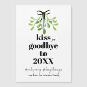 Mistletoe Kiss Goodbye Do Over Funny Xmas Magnet (Voorkant)