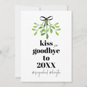 Mistletoe Kiss Goodbye Greener Do Over Funny Humor Feestdagenkaart
