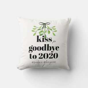 Mistletoe Kiss Goodbye to 2020 Do-Over Funny Humor Kussen