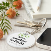 Mistletoe Kiss Goodbye to 2020 Do-Over Funny Humor Sleutelhanger (Voorkant Rechts)