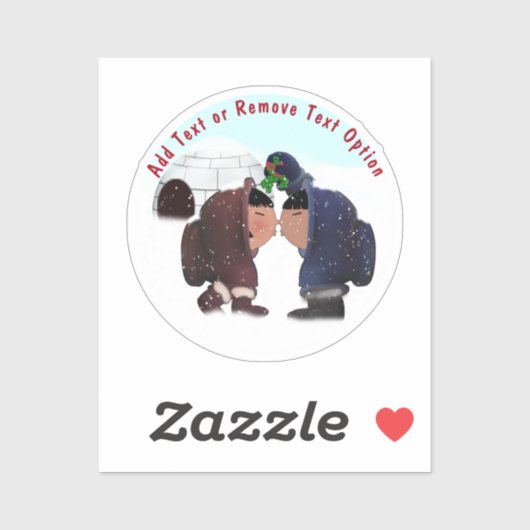 Mistletoe Kiss Kerstmis Sticker (Vel)