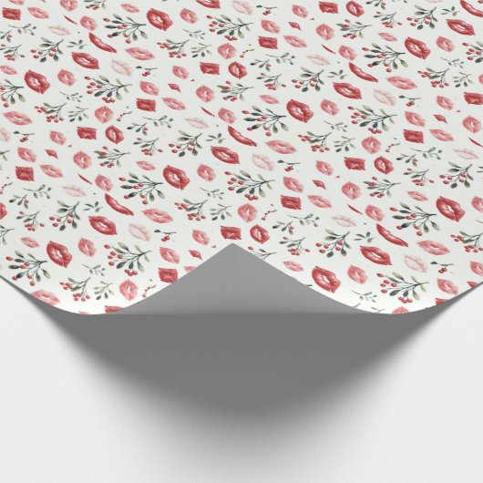 Mistletoe Kisses Cadeaupapier (Hoek)