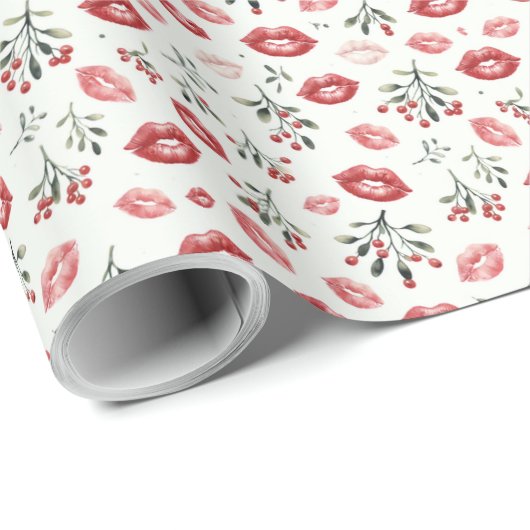 Mistletoe Kisses  Cadeaupapier (Rol Hoek)