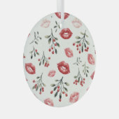 Mistletoe Kisses Glas Ornament (Voorkant Rechts)