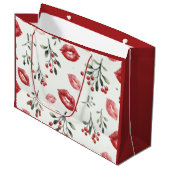 Mistletoe Kisses Groot Cadeauzakje (Voorkant Gekanteld)