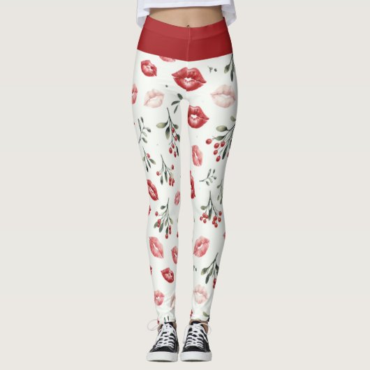 Mistletoe Kisses Leggings (Voorkant)