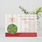 Mistletoe Kissing Ball Vrijgezellenfeest Kaart (Staand voorkant)