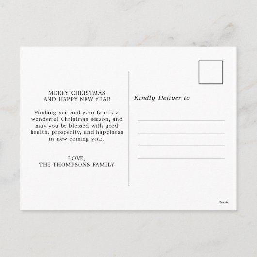 Mistletoe Krans Kerstmis Feestdagenkaart (Achterkant)