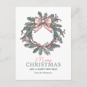 Mistletoe Krans Kerstmis Feestdagenkaart (Voorkant)