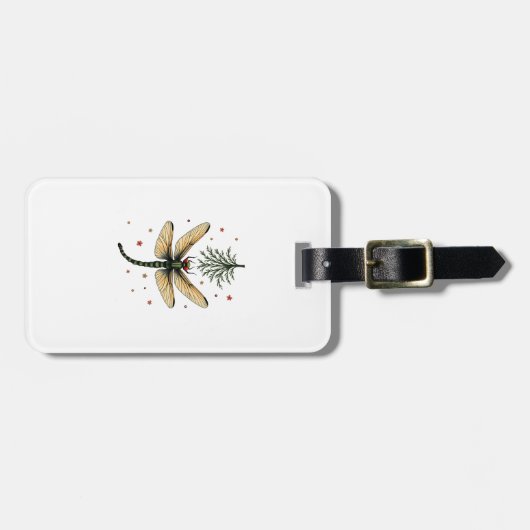 Mistletoe Kus Libel Bagagelabel (Voorkant horizontaal)