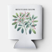 Mistletoe Kusjes van Natuur Welkom Gepersonaliseer Blikjeskoeler (Achterkant)