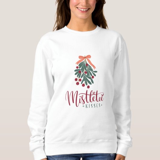 Mistletoe kussen Vakantie & Kerstmis Trui (Voorkant)