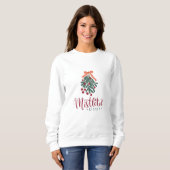 Mistletoe kussen Vakantie & Kerstmis Trui (Voorkant volledig)