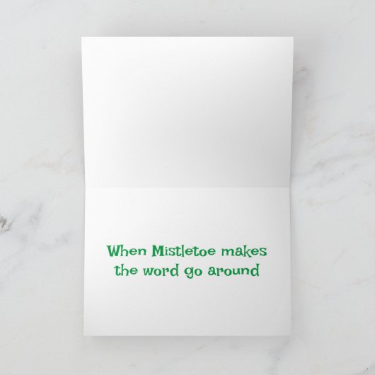 **MISTLETOE** LAAT DE WERELD DRAAIEN KAART (Binnen)