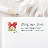 Mistletoe-labels voor kerstretouradressen etiket (Insitu)