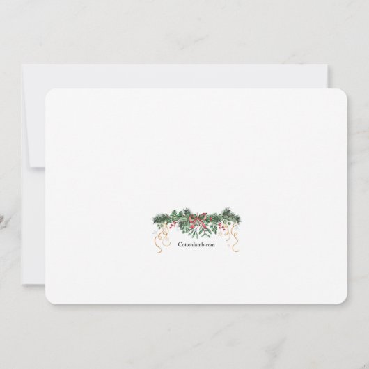 Mistletoe Lijst Holiday Uitnodiging (Achterkant)