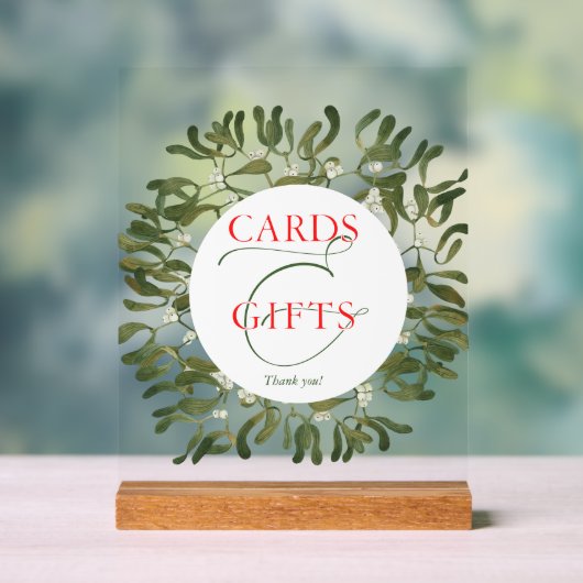 Mistletoe Lijst Script Trouwkaarten en geschenken Acryl Bord (Neutraal)
