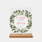 Mistletoe Lijst Script Trouwkaarten en geschenken Acryl Bord (Voorkant)