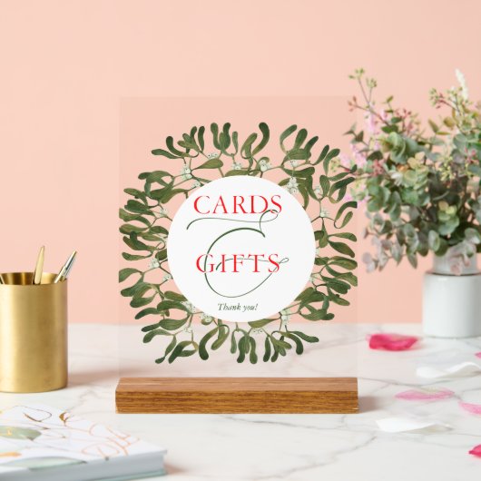 Mistletoe Lijst Script Trouwkaarten en geschenken Acryl Bord (Huwelijk)
