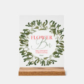 Mistletoe Lijst Script Vrijgezellenfeest Mimosa Ba Acryl Bord (Voorkant)