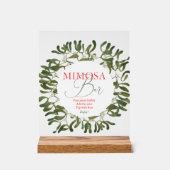 Mistletoe Lijst Script Vrijgezellenfeest Mimosa Ba Acryl Bord (Voorkant)