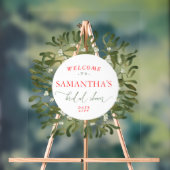 Mistletoe Lijst Script Vrijgezellenfeest Welkom Acryl Bord (Neutraal)