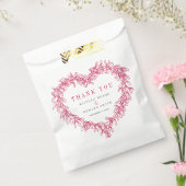 Mistletoe line art red white bruiloft bedankt bedankzakje (Gezegeld)