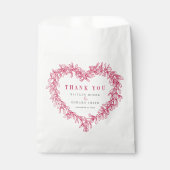 Mistletoe line art red white bruiloft bedankt bedankzakje (Voorkant)