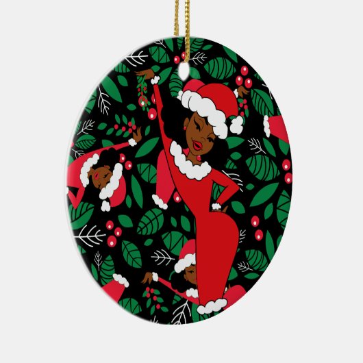 Mistletoe Love Keramisch Ornament (Rechts)