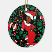 Mistletoe Love Keramisch Ornament (Links)