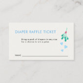 Mistletoe Luier Raffle Ticket Kaart (Voorkant)