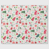 Mistletoe Magic Christmas Wrapping Paper Cadeaupapier (Vlak)