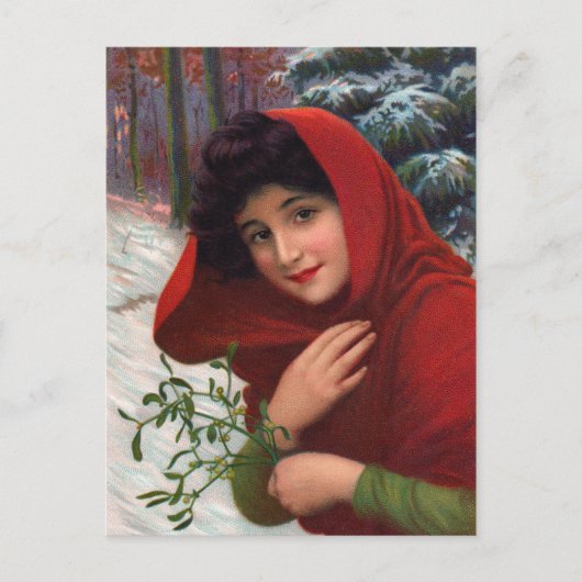 Mistletoe Maiden Briefkaart (Voorkant)