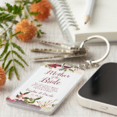 Mistletoe Manor Aan de Moeder van de Bruid Quote Sleutelhanger (Voorkant Rechts)